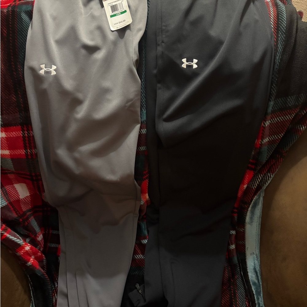 Under Armour Dual-Tone Athletic Pants in Gray and Black